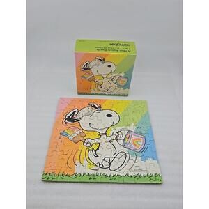 Vintage Mini Jigsaw Puzzle Snoopy Have A Rainbow Day Springbok 70 Pieces 1980’s